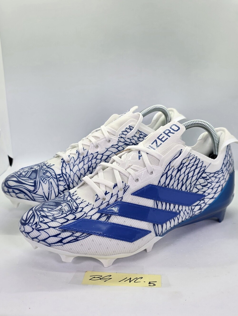 Adidas Adizero Electric 2 Football Cleats Men's Size 12.5 Wht / Blue IH8569 NEW